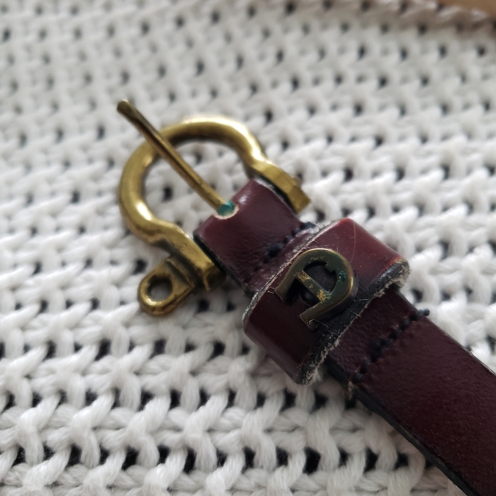 Skinny Burgundy Vintage Belt